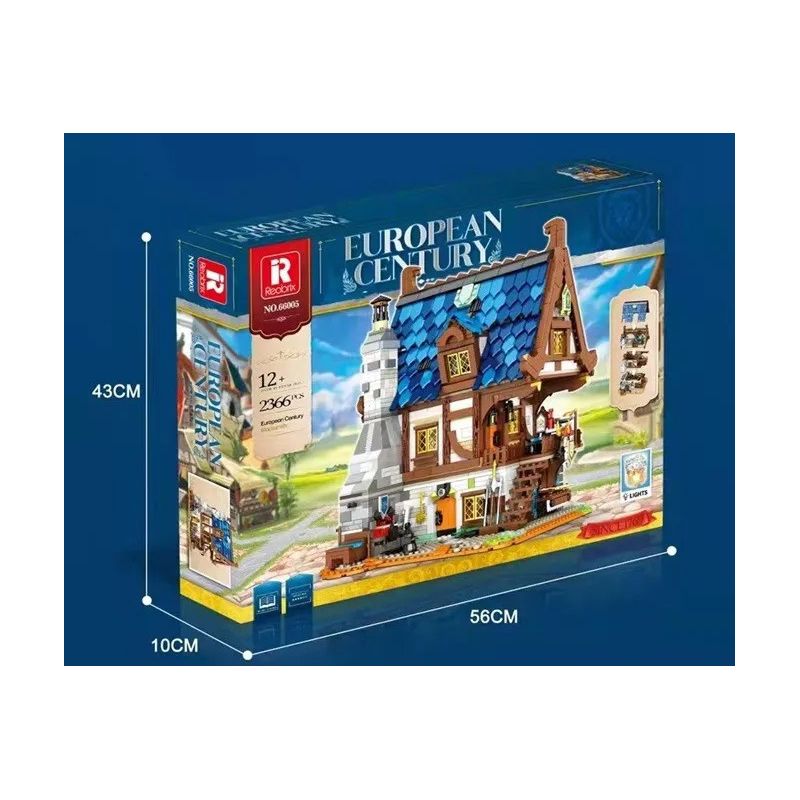 REOBRIX 66005 non  CỬA HÀNG THỢ RÈN THỜI TRUNG CỔ bộ đồ chơi xếp lắp ráp ghép mô hình Medieval Castle MEDIEVAL BLACKSMITH Chiến Tranh Trung Cổ 2366 khối