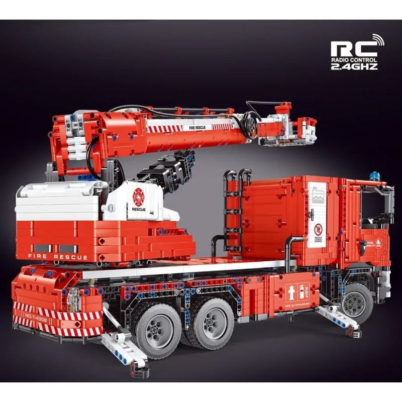 TA GAOLE T4008 4008 non  XE PHUN NƯỚC 1:10 tỷ lệ 1:10 bộ đồ chơi xếp lắp ráp ghép mô hình  FIRE ENGINEERING Kỹ Thuật Công Nghệ Cao Mô Hình Phương Tiện 4629 khối