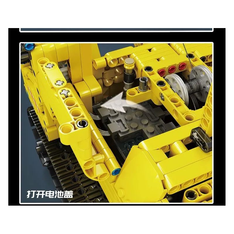 MouldKing 17001 Mould King 17001 REBRICKABLE MOC-25458 25458 MOC25458 non  CẨU TRỤC BÁNH XÍCH bộ đồ chơi xếp lắp ráp ghép mô hình  CRAWLER CRANE RC Kỹ Thuật Công Nghệ Cao Mô Hình Phương Tiện 1205 khối