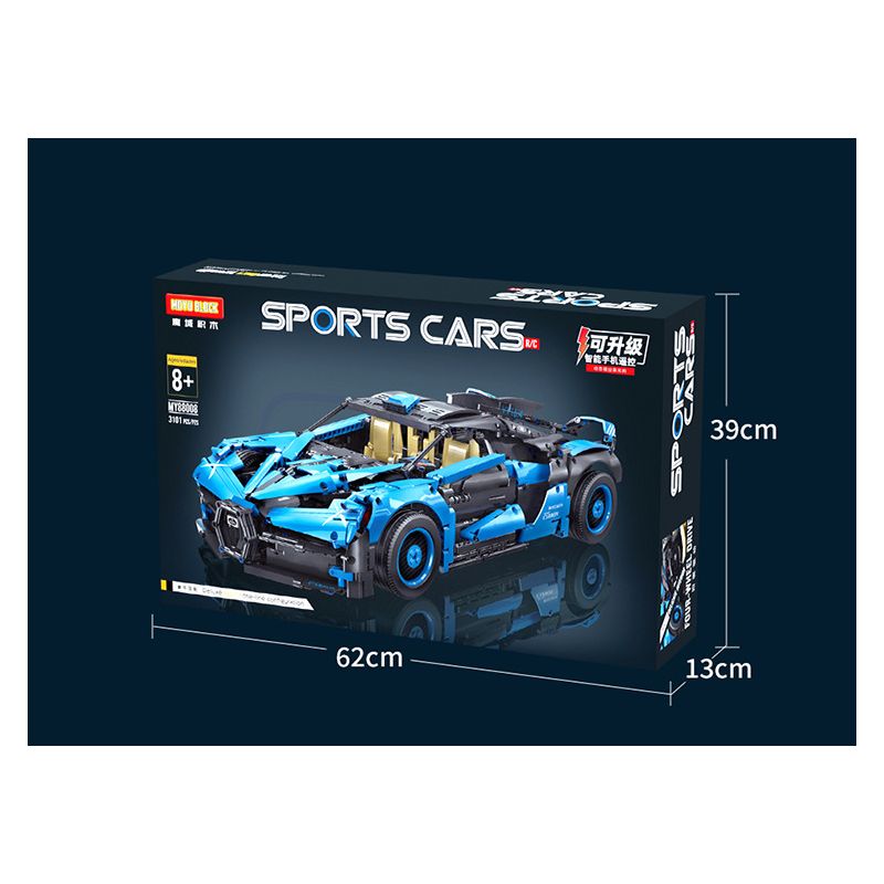 MOYU BLOCK MY88008 88008 non  SAO CỨU HỎA BUGATTI. bộ đồ chơi xếp lắp ráp ghép mô hình  BUGATTI BOLIDE Kỹ Thuật Công Nghệ Cao Mô Hình Phương Tiện 3101 khối