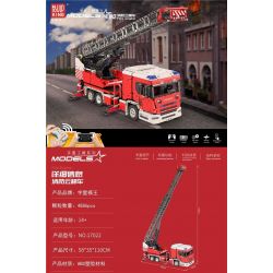 MouldKing 17022 Mould King 17022 REBRICKABLE MOC-60361 60361 MOC60361 non  XE THANG CHỮA CHÁY bộ đồ chơi xếp lắp ráp ghép mô hình  SCANIA L FIRE ENGINE WITH TURNTABLE LADDER FULL RC Kỹ Thuật Công Nghệ Cao Mô Hình Phương Tiện 4886 khối
