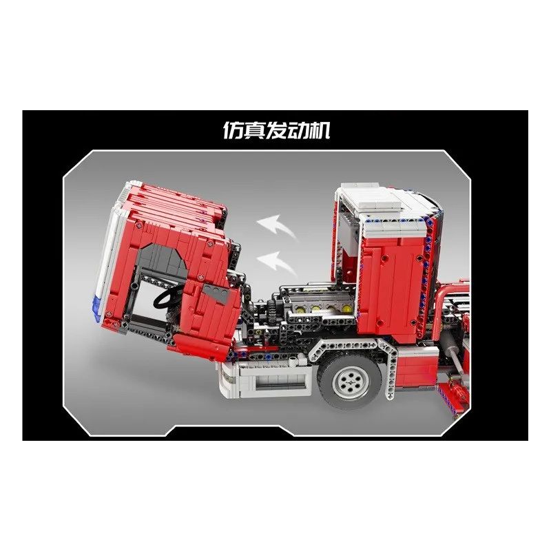 MouldKing 17022 Mould King 17022 REBRICKABLE MOC-60361 60361 MOC60361 non  XE THANG CHỮA CHÁY bộ đồ chơi xếp lắp ráp ghép mô hình  SCANIA L FIRE ENGINE WITH TURNTABLE LADDER FULL RC Kỹ Thuật Công Nghệ Cao Mô Hình Phương Tiện 4886 khối