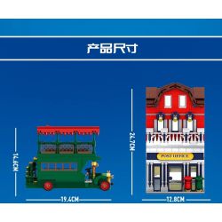 MouldKing 11001 Mould King 11001 non  YUXING DREAMLAND BƯU ĐIỆN bộ đồ chơi xếp lắp ráp ghép mô hình Disney Princess POST OFFICE Công Chúa 2179 khối