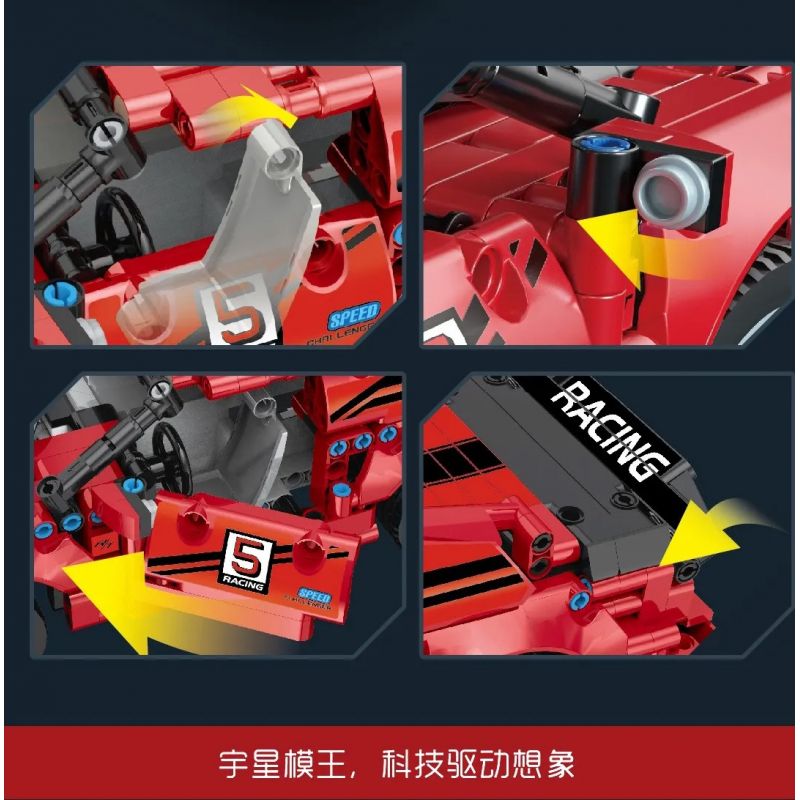 MouldKing 15017 Mould King 15017 non  NÉ TRÁNH KẺ THÁCH THỨC bộ đồ chơi xếp lắp ráp ghép mô hình  CHALLENGER Kỹ Thuật Công Nghệ Cao Mô Hình Phương Tiện 733 khối