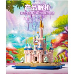 BEAUTY AND 13011 non  CUỐN SÁCH LÂU ĐÀI TƯỞNG TƯỢNG bộ đồ chơi xếp lắp ráp ghép mô hình Girl MAGIC BOOK Con Gái 768 khối