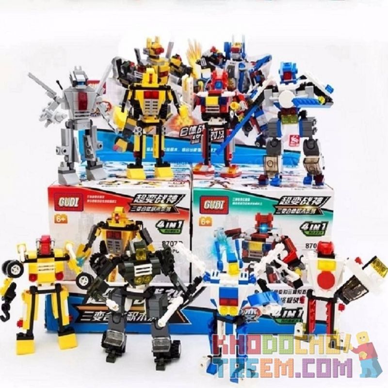 GUDI 8707 non  ĐẠI CHIẾN ROBOT BIẾN HÌNH 8 TRONG 1 bộ đồ chơi xếp lắp ráp ghép mô hình Power Rangers Super Sentai 5 Anh Em Siêu Nhân GUDI 8707 non  ĐẠI CHIẾN ROBOT BIẾN HÌNH 8 TRONG 1 bộ đồ chơi xếp lắp ráp ghép mô hình Power Rangers Super Sentai 5 Anh Em Siêu Nhân