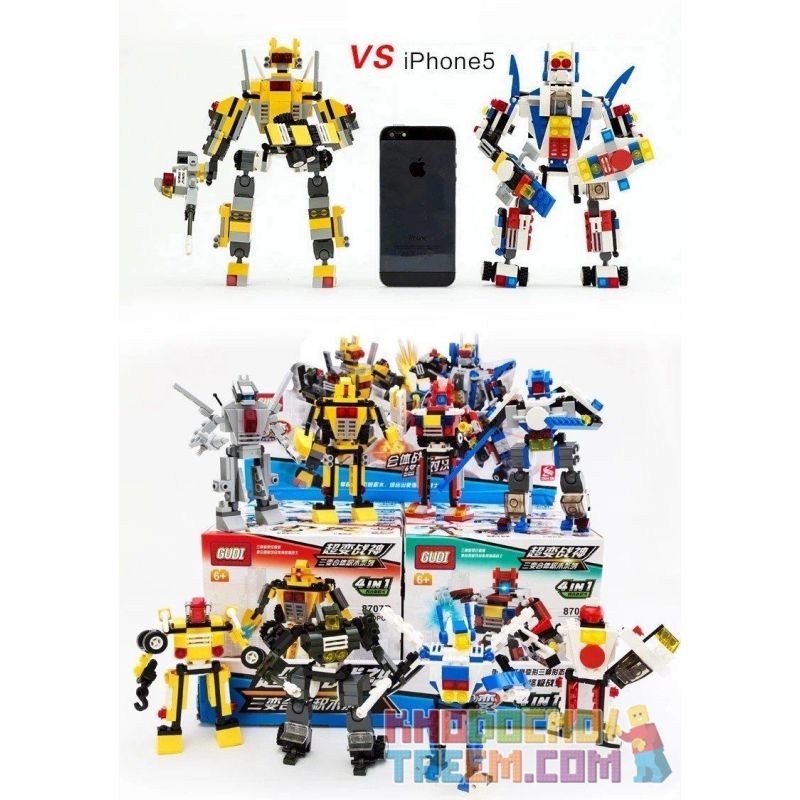 GUDI 8707 non  ĐẠI CHIẾN ROBOT BIẾN HÌNH 8 TRONG 1 bộ đồ chơi xếp lắp ráp ghép mô hình Power Rangers Super Sentai 5 Anh Em Siêu Nhân GUDI 8707 non  ĐẠI CHIẾN ROBOT BIẾN HÌNH 8 TRONG 1 bộ đồ chơi xếp lắp ráp ghép mô hình Power Rangers Super Sentai 5 Anh Em Siêu Nhân