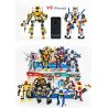GUDI 8707 non  ĐẠI CHIẾN ROBOT BIẾN HÌNH 8 TRONG 1 bộ đồ chơi xếp lắp ráp ghép mô hình Power Rangers Super Sentai 5 Anh Em Siêu Nhân