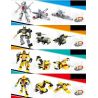 GUDI 8707 non  ĐẠI CHIẾN ROBOT BIẾN HÌNH 8 TRONG 1 bộ đồ chơi xếp lắp ráp ghép mô hình Power Rangers Super Sentai 5 Anh Em Siêu Nhân
