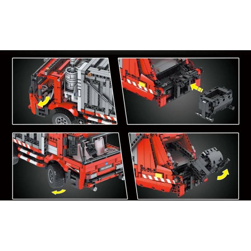 MouldKing 15019 Mould King 15019 REBRICKABLE MOC-38031 38031 MOC38031 non  XE THU GOM RÁC (BỘ 42098) bộ đồ chơi xếp lắp ráp ghép mô hình  GARBAGE TRUCK Kỹ Thuật Công Nghệ Cao Mô Hình Phương Tiện 1692 khối