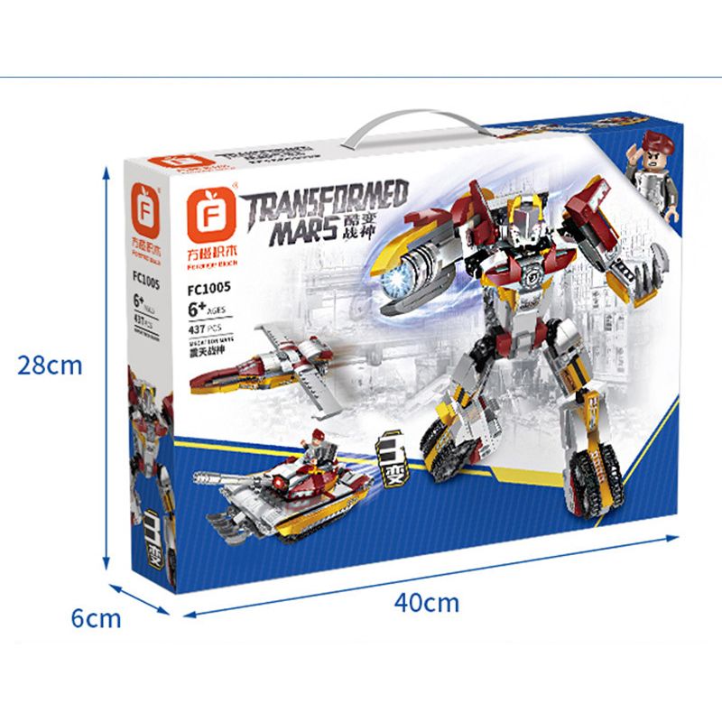 FORANGE FC1005 1005 non  THẦN CHIẾN TRANH bộ đồ chơi xếp lắp ráp ghép mô hình Lung Tung Thuộc Nhiều Thể Loại TRANSFORMED MARS 437 khối
