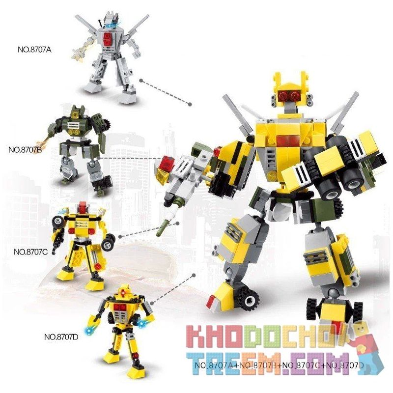 GUDI 8707 non  ĐẠI CHIẾN ROBOT BIẾN HÌNH 8 TRONG 1 bộ đồ chơi xếp lắp ráp ghép mô hình Power Rangers Super Sentai 5 Anh Em Siêu Nhân GUDI 8707 non  ĐẠI CHIẾN ROBOT BIẾN HÌNH 8 TRONG 1 bộ đồ chơi xếp lắp ráp ghép mô hình Power Rangers Super Sentai 5 Anh Em Siêu Nhân
