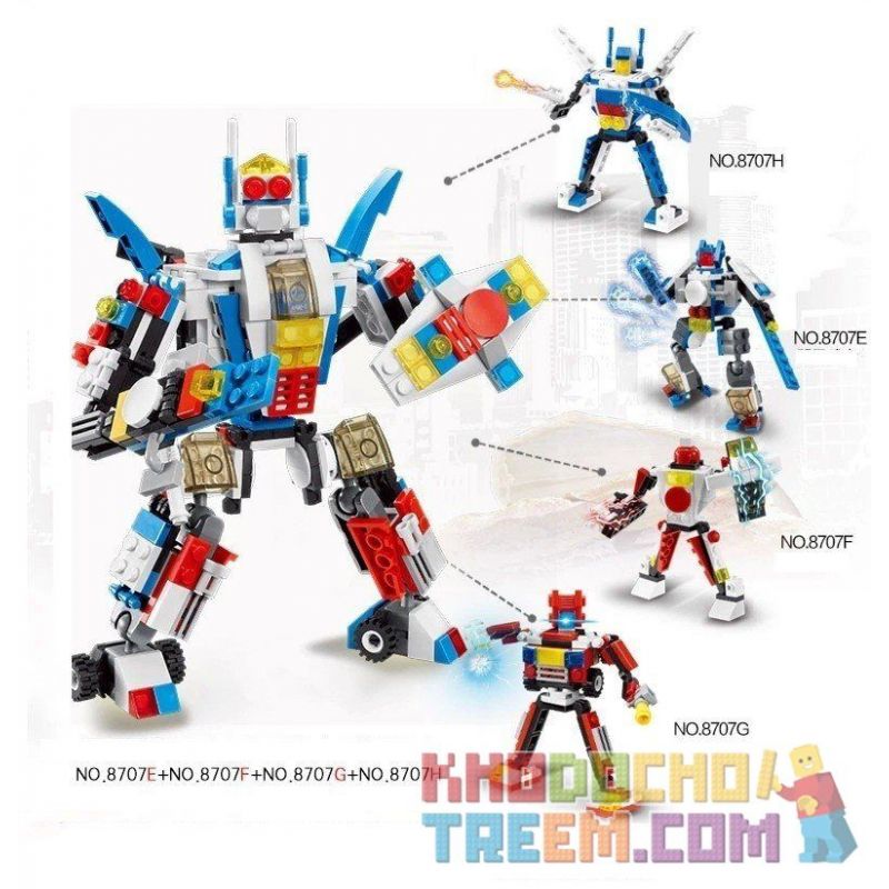 GUDI 8707 non  ĐẠI CHIẾN ROBOT BIẾN HÌNH 8 TRONG 1 bộ đồ chơi xếp lắp ráp ghép mô hình Power Rangers Super Sentai 5 Anh Em Siêu Nhân GUDI 8707 non  ĐẠI CHIẾN ROBOT BIẾN HÌNH 8 TRONG 1 bộ đồ chơi xếp lắp ráp ghép mô hình Power Rangers Super Sentai 5 Anh Em Siêu Nhân