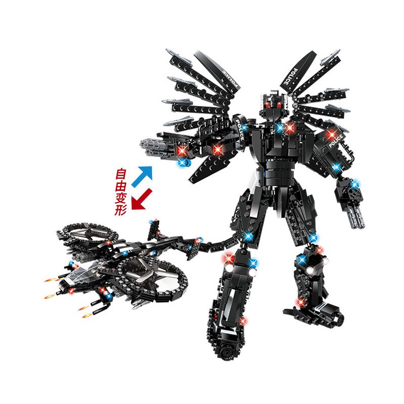 WOMA C0565 0565 non Lego MÁY BAY CHIẾN ĐẤU VŨ TRANG HAI LƯỠI BLACK SCORPION bộ đồ chơi xếp lắp ráp ghép mô hình City SWAT CORPS Thành Phố 650 khối