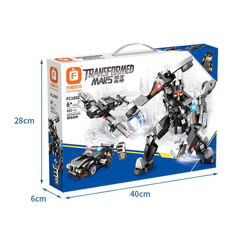FORANGE FC1002 1002 non  MÁY LẮC ĐẤT bộ đồ chơi xếp lắp ráp ghép mô hình Lung Tung Thuộc Nhiều Thể Loại TRANSFORMED MARS 423 khối