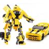 GUDI 8711 non  RÔ BỐT BIẾN HÌNH XE TÔ BUMBLEBEE CHEVROLET CAMARO VÀNG bộ đồ chơi xếp lắp ráp ghép mô hình Transformers TRANSFORM SERIES Robot Đại Chiến Người Máy Biến Hình 238 khối