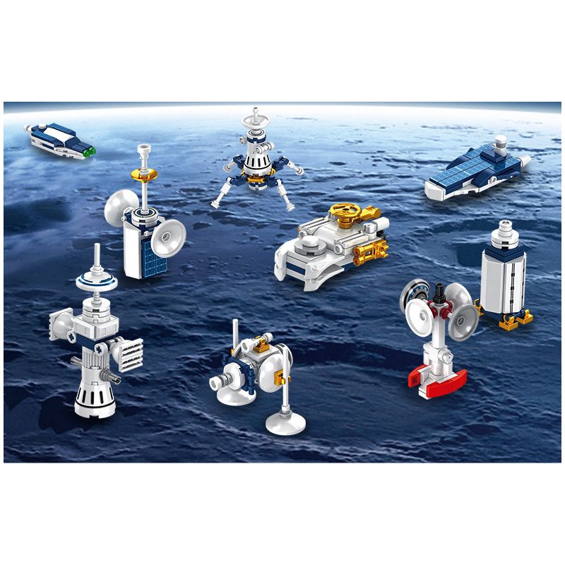 PanlosBrick 633080 Panlos Brick 633080 non  TRẠM VŨ TRỤ 25 THAY ĐỔI bộ đồ chơi xếp lắp ráp ghép mô hình Space SPACE STATION Thám Hiểm Không Gian 573 khối