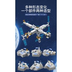 PanlosBrick 633080 Panlos Brick 633080 non  TRẠM VŨ TRỤ 25 THAY ĐỔI bộ đồ chơi xếp lắp ráp ghép mô hình Space SPACE STATION Thám Hiểm Không Gian 573 khối