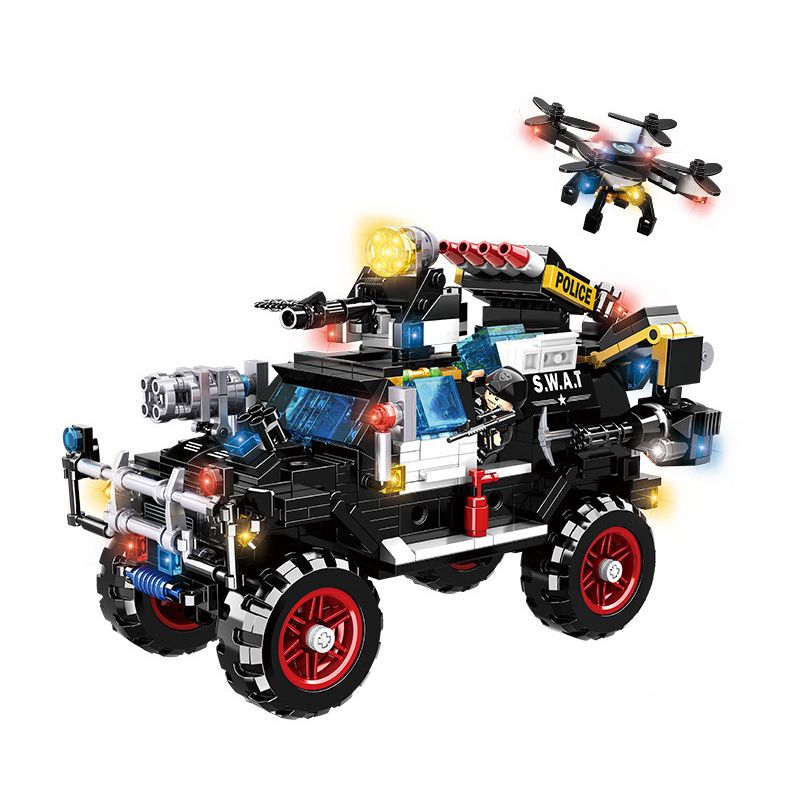 WOMA C0579 0579 non Lego XE BỌC THÉP CHỐNG BẠO ĐỘNG CHASER-SWAT bộ đồ chơi xếp lắp ráp ghép mô hình City SWAT CORPS Thành Phố 839 khối