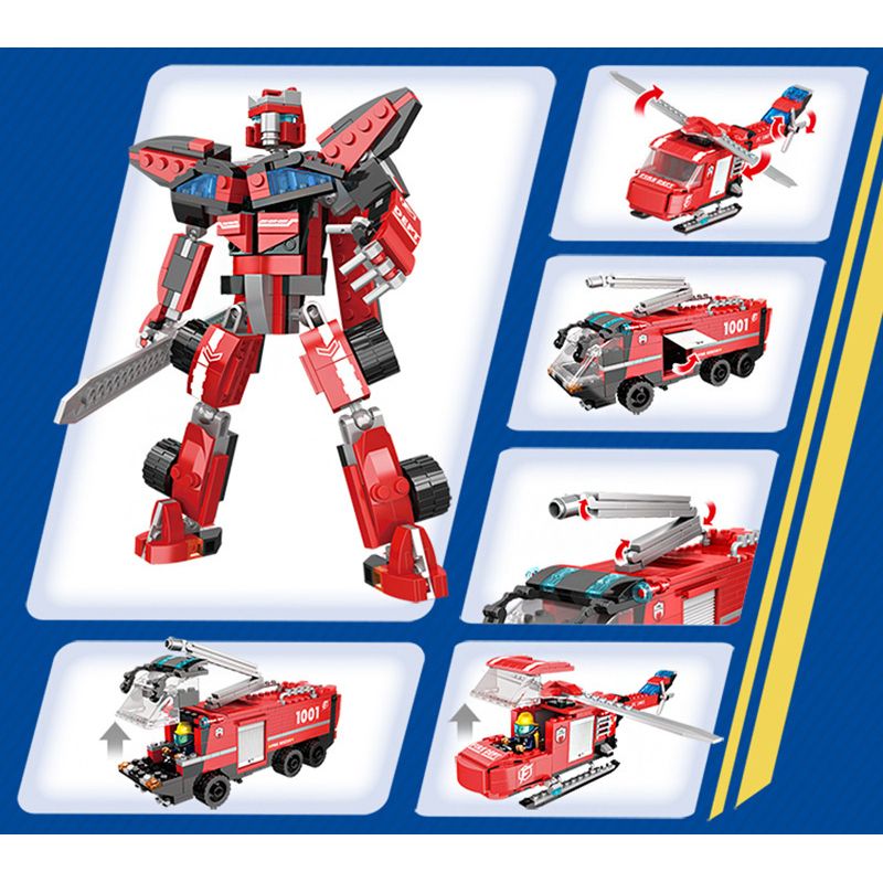 FORANGE FC1001 1001 non  THẦN CHIẾN TRANH bộ đồ chơi xếp lắp ráp ghép mô hình Lung Tung Thuộc Nhiều Thể Loại TRANSFORMED MARS 358 khối