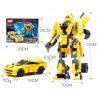 GUDI 8711 non  RÔ BỐT BIẾN HÌNH XE TÔ BUMBLEBEE CHEVROLET CAMARO VÀNG bộ đồ chơi xếp lắp ráp ghép mô hình Transformers TRANSFORM SERIES Robot Đại Chiến Người Máy Biến Hình 238 khối