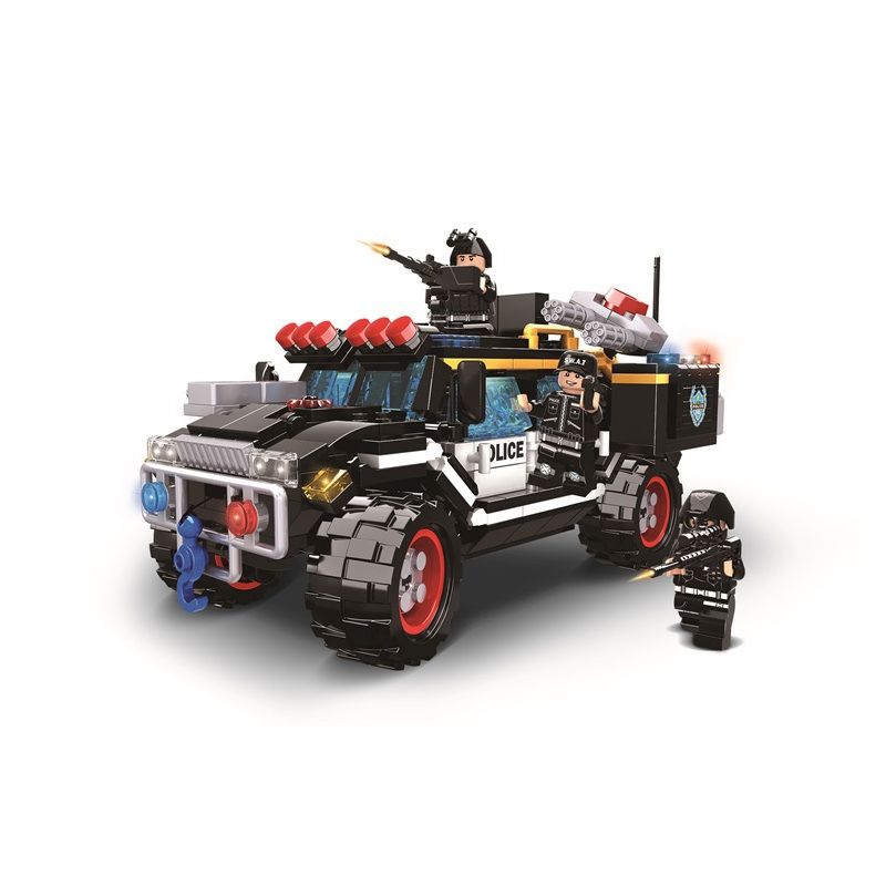 WOMA C0578 0578 non Lego XE BỌC THÉP SWAT bộ đồ chơi xếp lắp ráp ghép mô hình City SWAT CORPS Thành Phố 663 khối