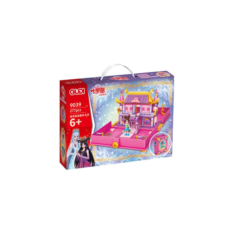 GUDI 9039 non  CUỐN SÁCH NGÔI NHÀ BÚP BÊ NHỎ bộ đồ chơi xếp lắp ráp ghép mô hình Yeloli 277 khối