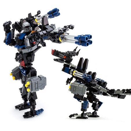 GUDI 8712 non  RÔ BỐT BIẾN HÌNH CHÓ SÓI bộ đồ chơi xếp lắp ráp ghép mô hình Transformers TRANSFORM SERIES Robot Đại Chiến Người Máy Biến Hình 304 khối