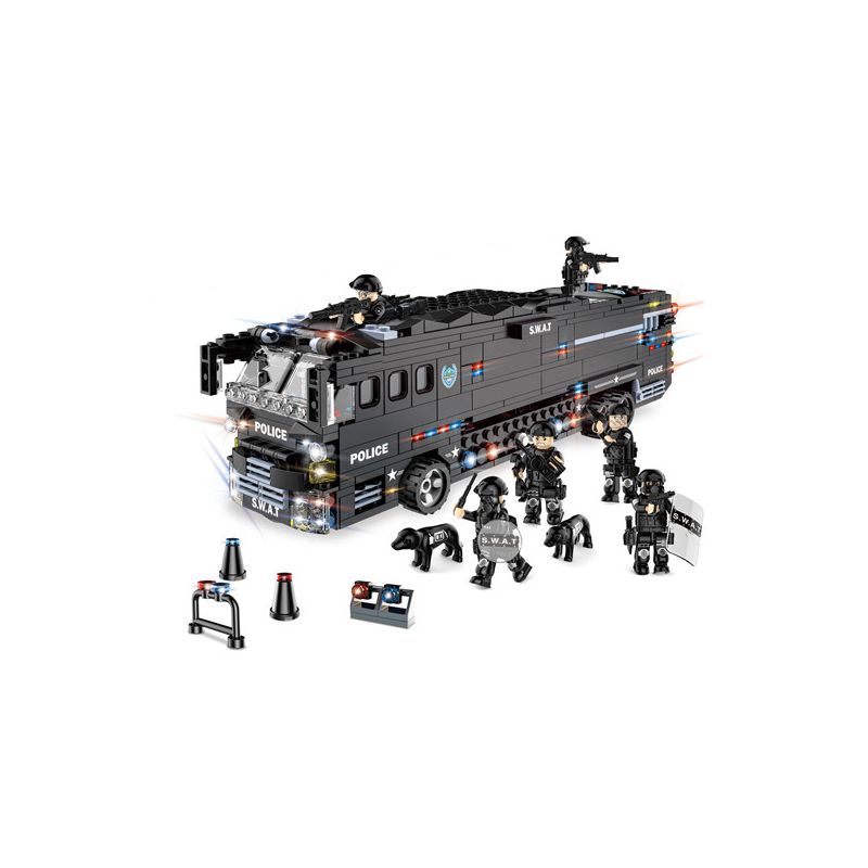 WOMA C0547 0547 non Lego XE BUÝT CHIẾN ĐẤU DI ĐỘNG TEMPEST bộ đồ chơi xếp lắp ráp ghép mô hình City SWAT CORPS Thành Phố 1092 khối
