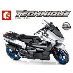 SEMBO 701716 non  YAMAHA TMAX bộ đồ chơi xếp lắp ráp ghép mô hình Motorcycle Motorbike Xe Hai Bánh 798 khối