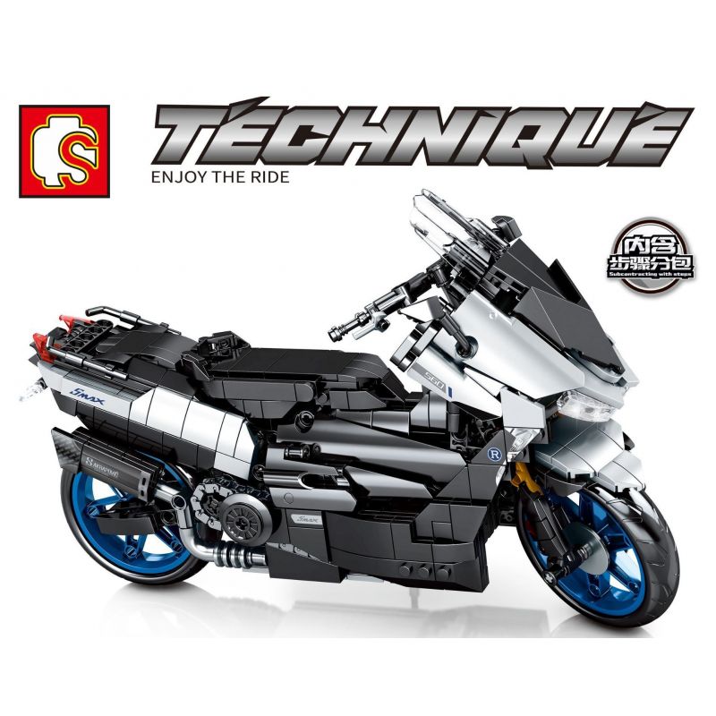 SEMBO 701716 non  YAMAHA TMAX bộ đồ chơi xếp lắp ráp ghép mô hình Motorcycle Motorbike Xe Hai Bánh 798 khối