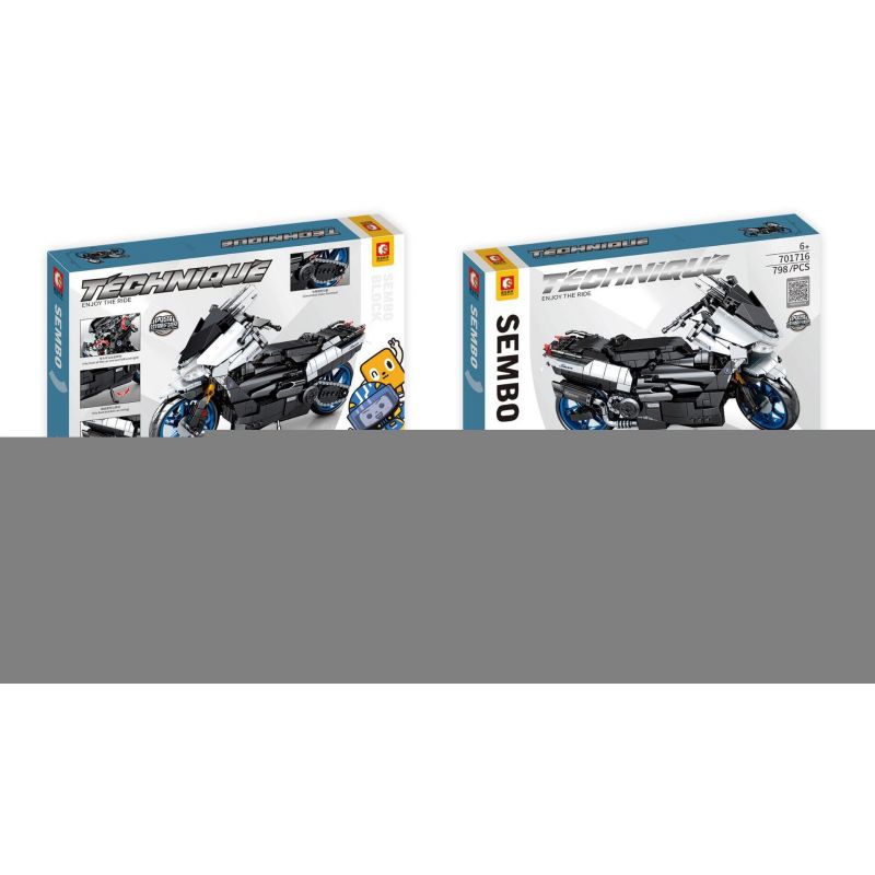SEMBO 701716 non  YAMAHA TMAX bộ đồ chơi xếp lắp ráp ghép mô hình Motorcycle Motorbike Xe Hai Bánh 798 khối