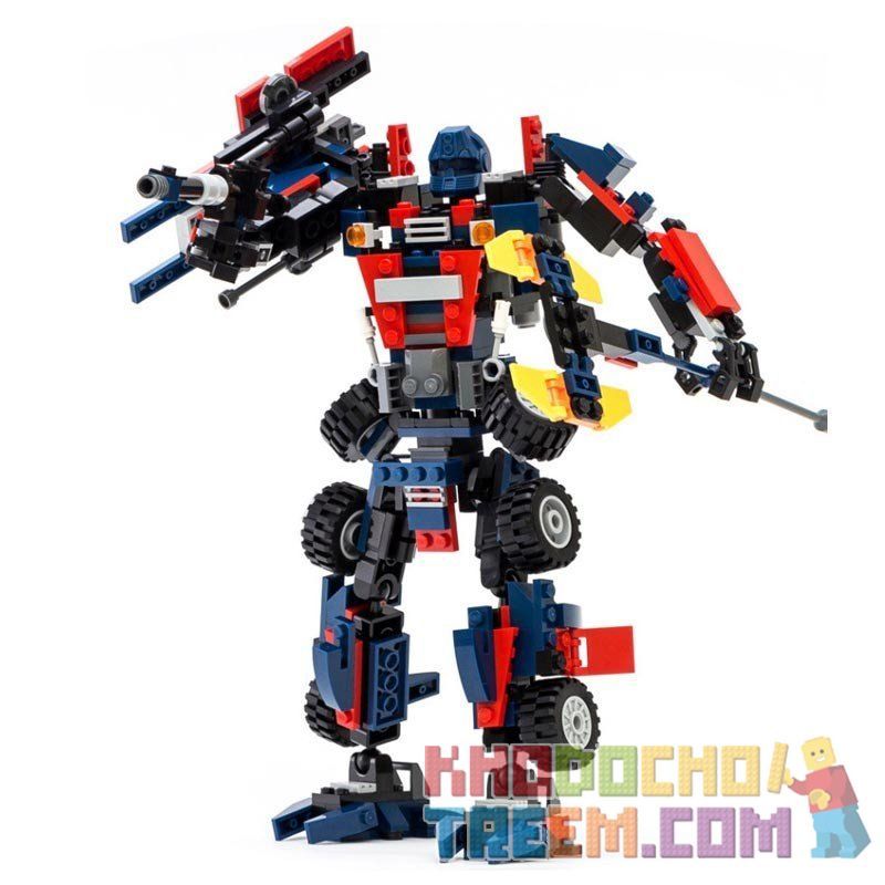 GUDI 8713 non  THỦ LĨNH TỐI CAO AUTOBOT ROBOT BIẾN HÌNH XE ĐẦU KÉO PETERBILT bộ đồ chơi xếp lắp ráp ghép mô hình Transformers TRANSFORM SERIES Robot Đại Chiến Người Máy Biến Hình 379 khối