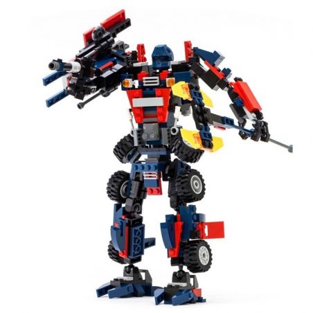 GUDI 8713 non  THỦ LĨNH TỐI CAO AUTOBOT ROBOT BIẾN HÌNH XE ĐẦU KÉO PETERBILT bộ đồ chơi xếp lắp ráp ghép mô hình Transformers TRANSFORM SERIES Robot Đại Chiến Người Máy Biến Hình 379 khối