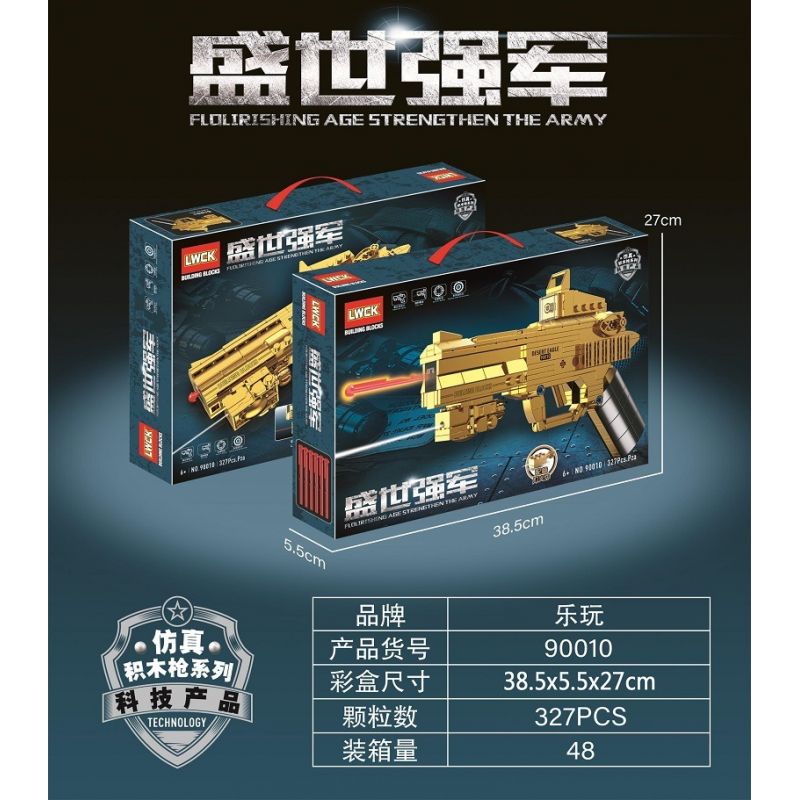LWCK 90010 non  ĐẠI BÀNG SA MẠC bộ đồ chơi xếp lắp ráp ghép mô hình Flourishing Age Strengthen The Army DESERT EAGLE 327 khối