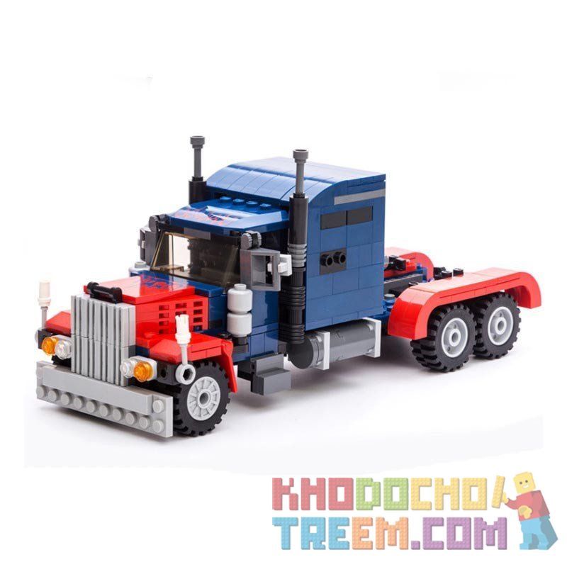 GUDI 8713 non  THỦ LĨNH TỐI CAO AUTOBOT ROBOT BIẾN HÌNH XE ĐẦU KÉO PETERBILT bộ đồ chơi xếp lắp ráp ghép mô hình Transformers TRANSFORM SERIES Robot Đại Chiến Người Máy Biến Hình 379 khối