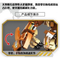 UP TO CD8031 8031 non  QUÁI VẬT THỜI TIỀN SỬ - TYRANNOSAURUS REX THỨC TỈNH NGUỒN GỐC THỦ LĨNH bộ đồ chơi xếp lắp ráp ghép mô hình Dino Museum Bảo Tàng Khủng Long 616 khối