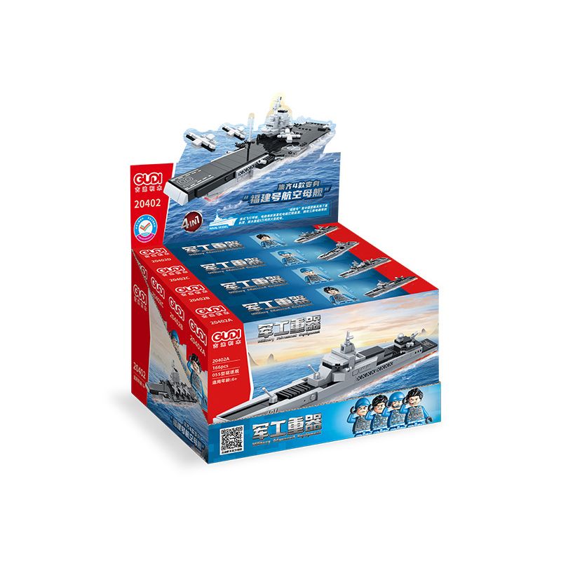GUDI 20402 non  HẠNG NẶNG QUÂN SỰ TÀU SÂN BAY PHÚC KIẾN 4 TỔ HỢP KHU TRỤC HẠM TYPE 055 KHINH 056 ĐỔ BỘ 072A TIẾP TẾ 903A bộ đồ chơi xếp lắp ráp ghép mô hình Military Army Quân Sự Bộ Đội 692 khối
