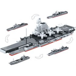 GUDI 20402 non  HẠNG NẶNG QUÂN SỰ TÀU SÂN BAY PHÚC KIẾN 4 TỔ HỢP KHU TRỤC HẠM TYPE 055 KHINH 056 ĐỔ BỘ 072A TIẾP TẾ 903A bộ đồ chơi xếp lắp ráp ghép mô hình Military Army Quân Sự Bộ Đội 692 khối