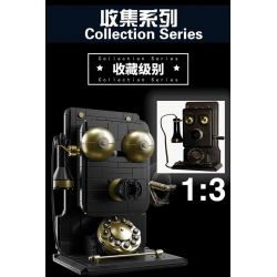 HENGTAI 92043 non  ĐIỆN THOẠI RETRO 1 3 tỷ lệ 1:3 bộ đồ chơi xếp lắp ráp ghép mô hình Creator Expert RETRO TELEPHONE Chuyên Gia Sáng Tạo 718 khối