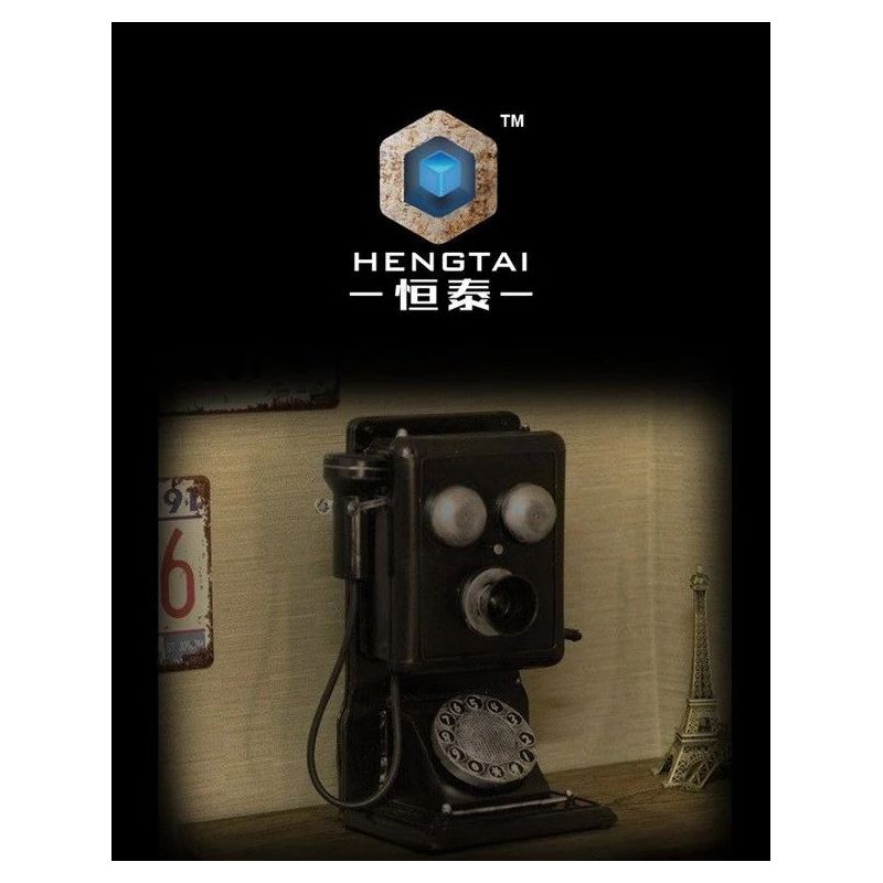 HENGTAI 92043 non  ĐIỆN THOẠI RETRO 1 3 tỷ lệ 1:3 bộ đồ chơi xếp lắp ráp ghép mô hình Creator Expert RETRO TELEPHONE Chuyên Gia Sáng Tạo 718 khối