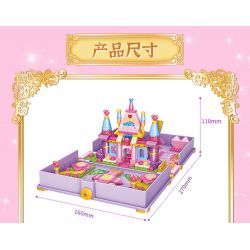 GUDI 9036 non  SÁCH MINI BUD FORT bộ đồ chơi xếp lắp ráp ghép mô hình Yeloli 238 khối