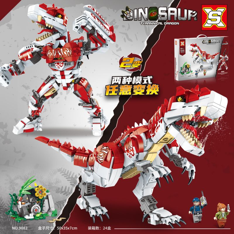 SX 9082 non Lego TYRANNOSAURUS REX bộ đồ chơi xếp lắp ráp ghép mô hình DINOSAUR