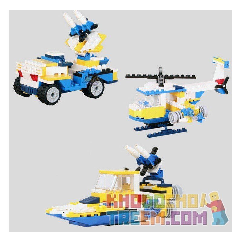 GUDI 8109A Xếp hình kiểu Lego CREATOR 3 IN 1 Helicopter Transform Armored Vehicles, Rocket Ship Trực Thăng Biến Hình Xe Bọc Thép