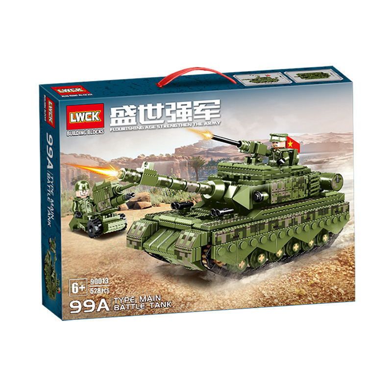 LWCK 90013 non  CÂU CHUYỆN bộ đồ chơi xếp lắp ráp ghép mô hình Flourishing Age Strengthen The Army TYPE 99 MAIN BATTLE TANK 528 khối