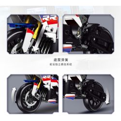 SHENZHEN RAEL ENTERTAINMENT 50040 non  BMW S1000RR. bộ đồ chơi xếp lắp ráp ghép mô hình  Kỹ Thuật Công Nghệ Cao Mô Hình Phương Tiện 826 khối