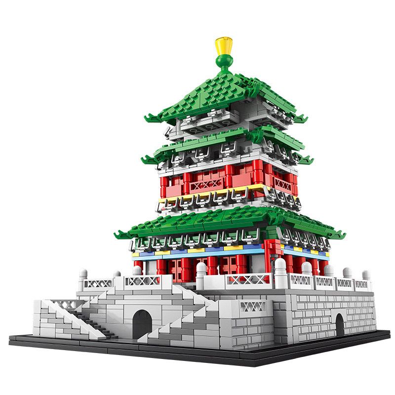 Kazi KY2014 2014 non Lego XI'AN ZHONGLOU. bộ đồ chơi xếp lắp ráp ghép mô hình Chinatown Khu Phố Tàu 1410 khối