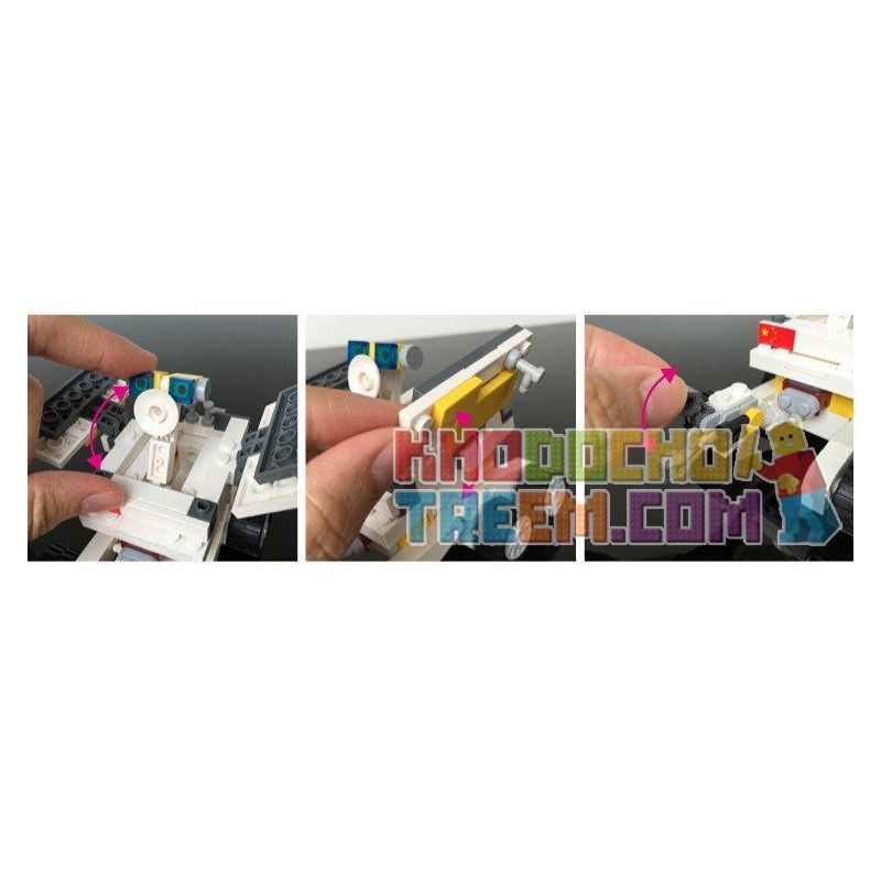 GUDI 8811 non  XE TỰ HÀNH TRÊN MẶT TRĂNG bộ đồ chơi xếp lắp ráp ghép mô hình City LUNAR PROBE STATION Thành Phố 238 khối