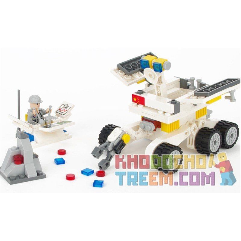 GUDI 8811 Xếp hình kiểu Lego CITY Lunar Probe Station Jade Rabbit Xe Tự Hành Trên Mặt Trăng 238 khối