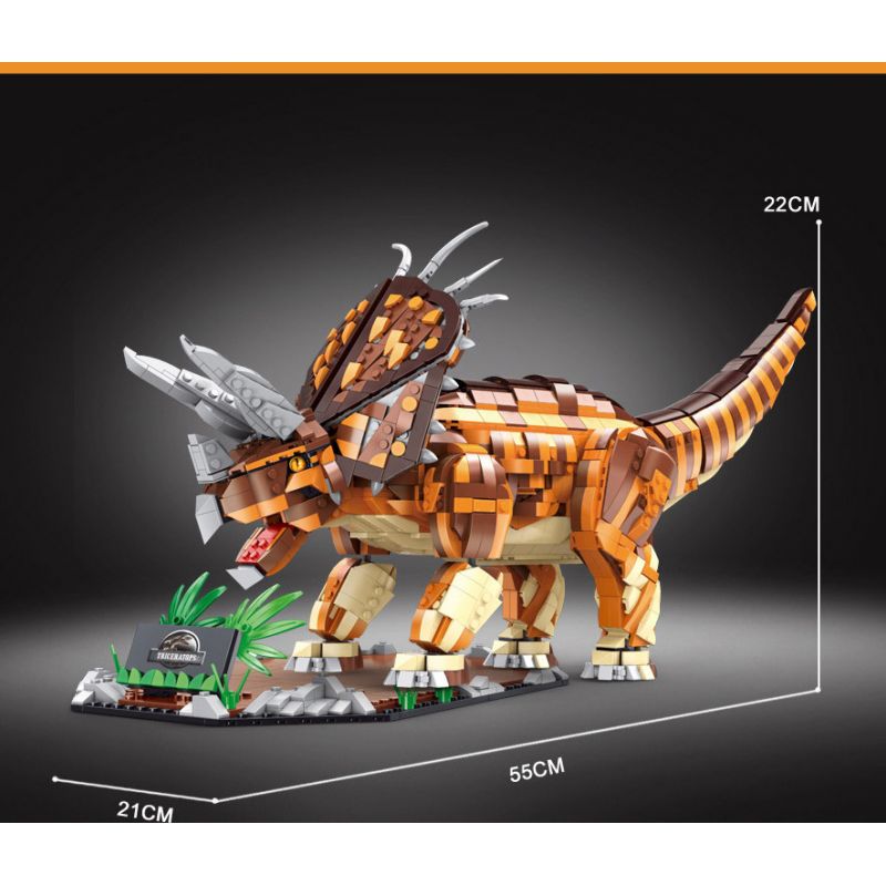 GAOMISI T2013 2013 non  TRICERATOPS. bộ đồ chơi xếp lắp ráp ghép mô hình Jurassic World Thế Giới Khủng Long 2116 khối